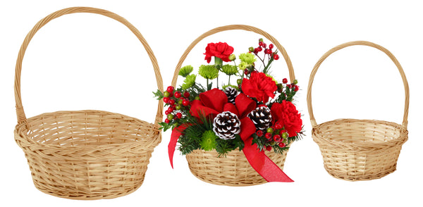 WILLOW BASKET サミールナスリ Single Handle Shopping Basket made of Willow