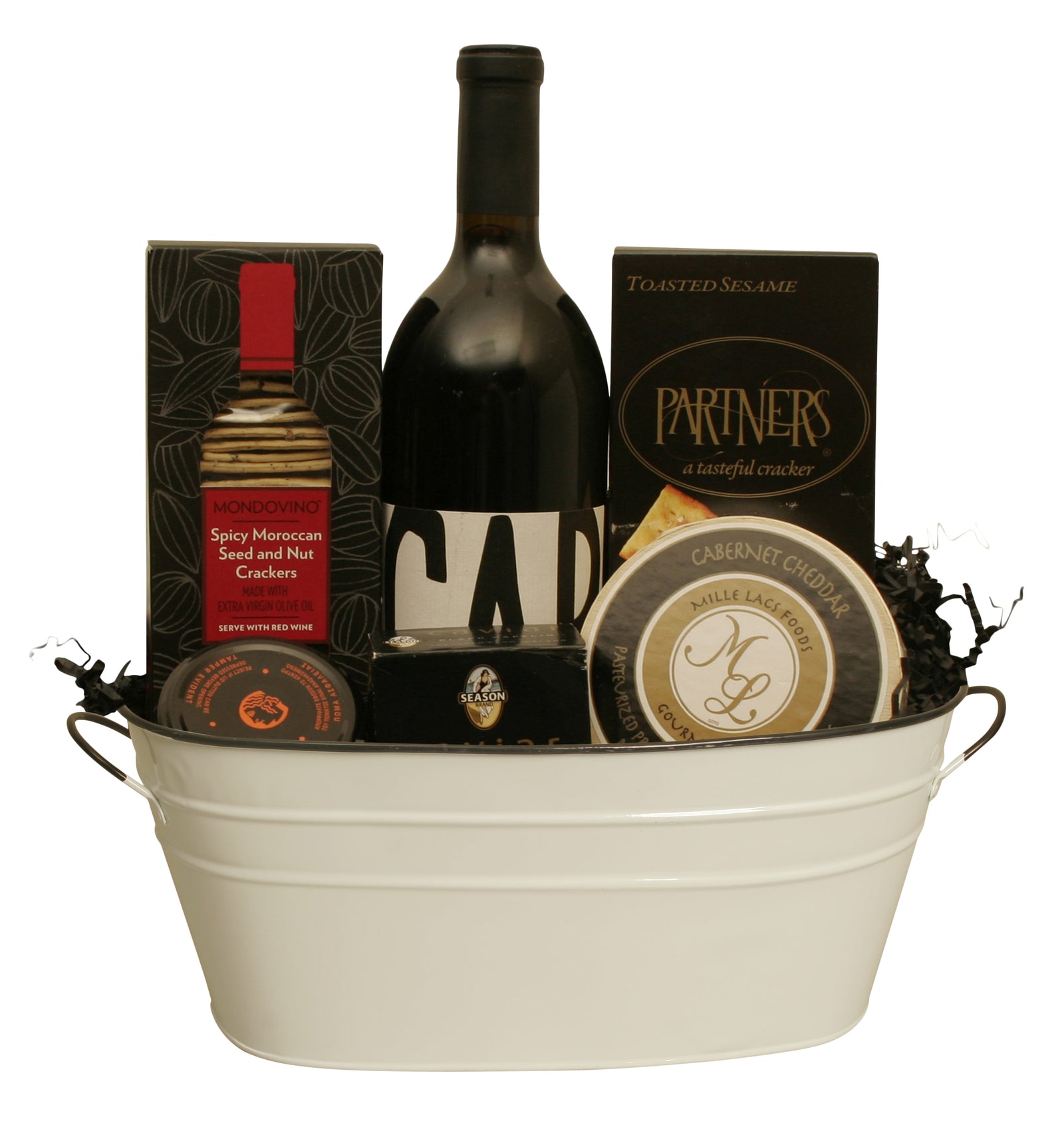 Double 6" Pearl White Metal Planter