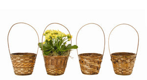5&quot; Dark Stained Bamboo Basket-Wald Imports
