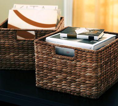 Baskets Not Only Hide a Multitude of Sins, Also add Texture to a Room