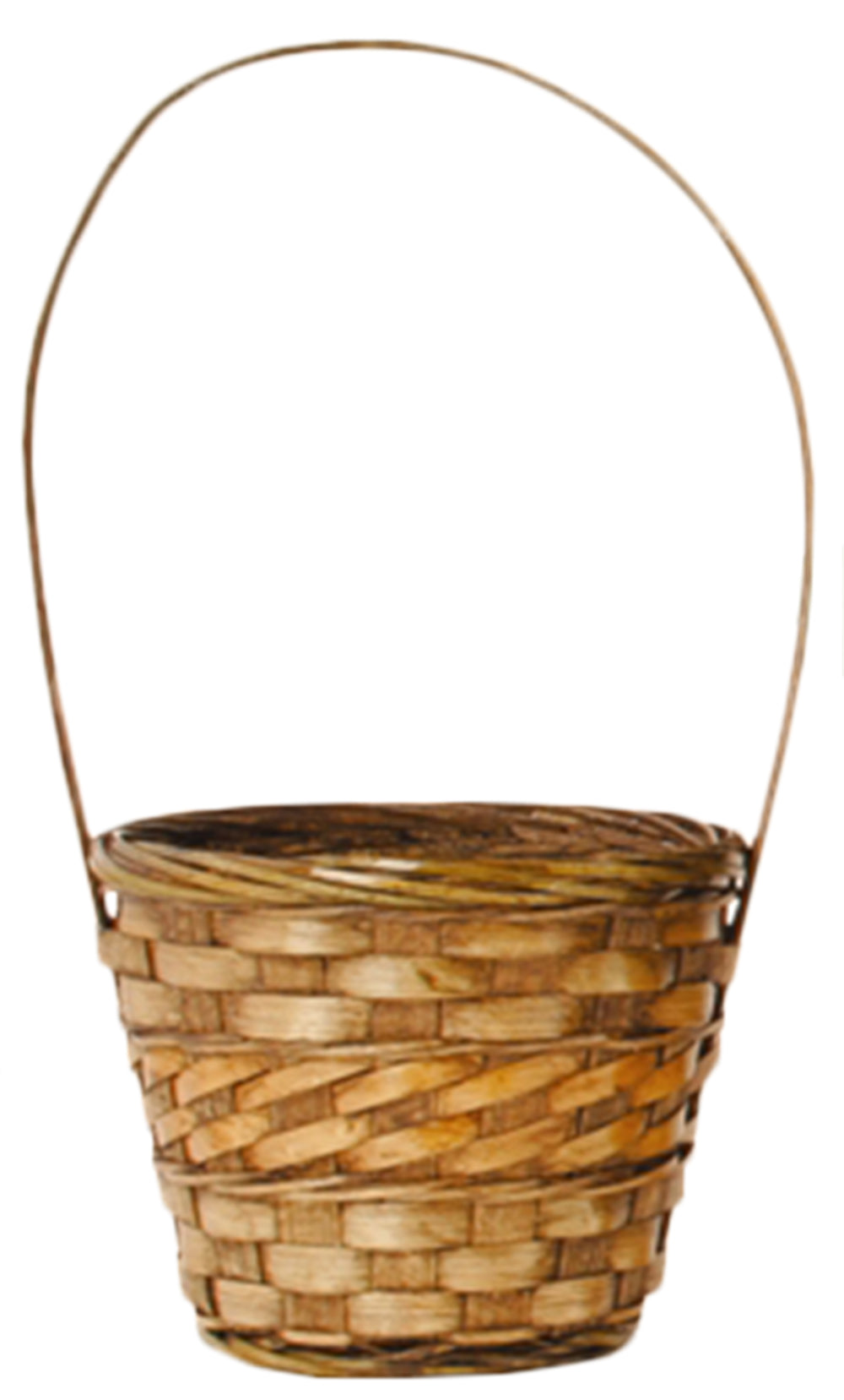 5&quot; Dark Stained Bamboo Basket
