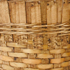 Double 4&quot; Dark Stained Bamboo Planter Basket