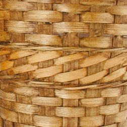 Double 4&quot; Dark Stained Bamboo Planter Basket