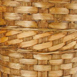 Double 6&quot; Dark Stained Bamboo Planter Basket