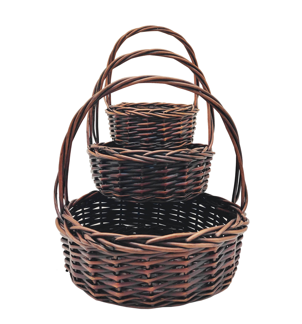 Set of 3 Dark Willow Baskets