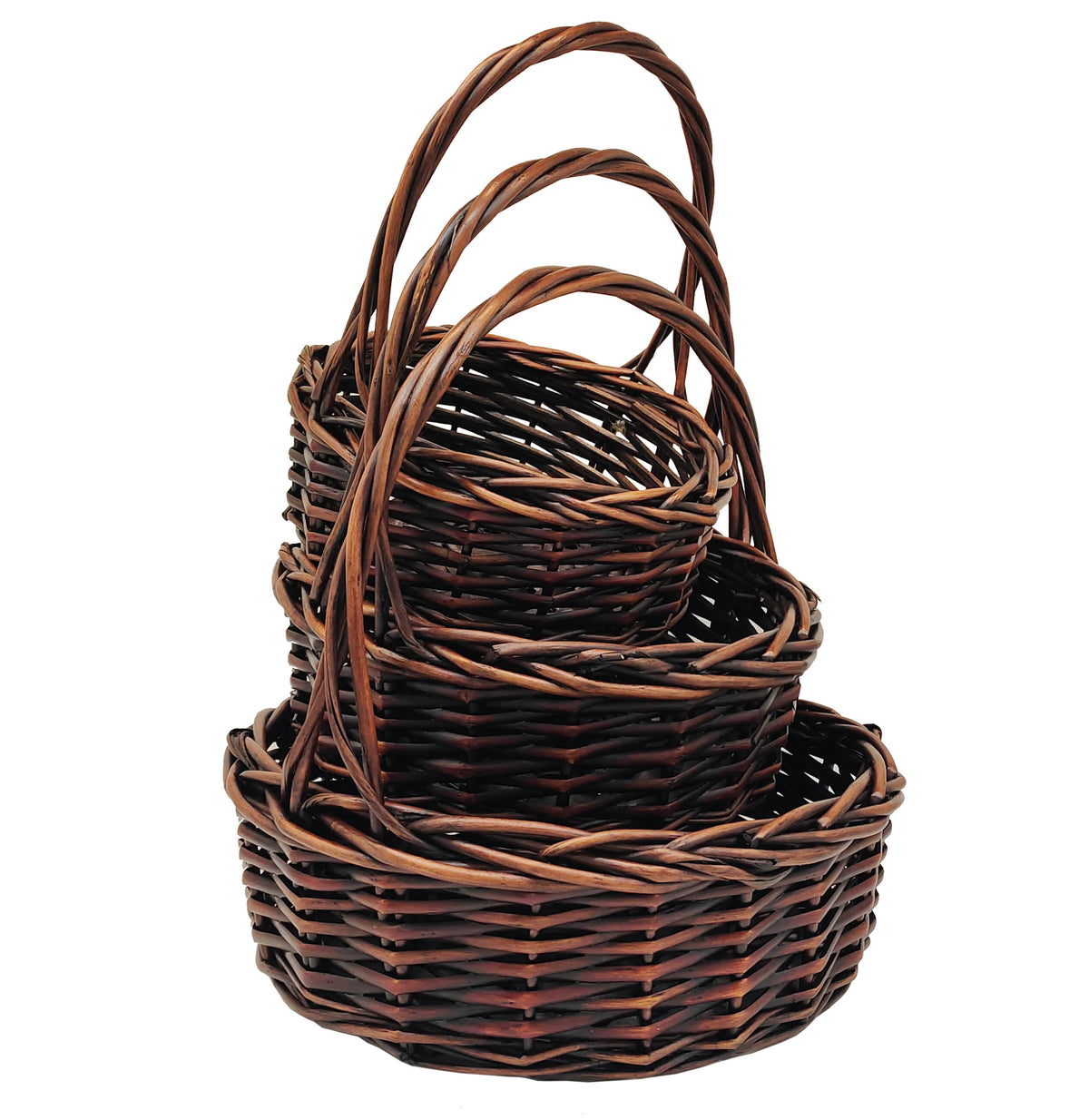 Set of 3 Dark Willow Baskets