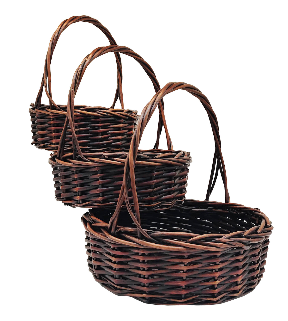 Set of 3 Dark Willow Baskets