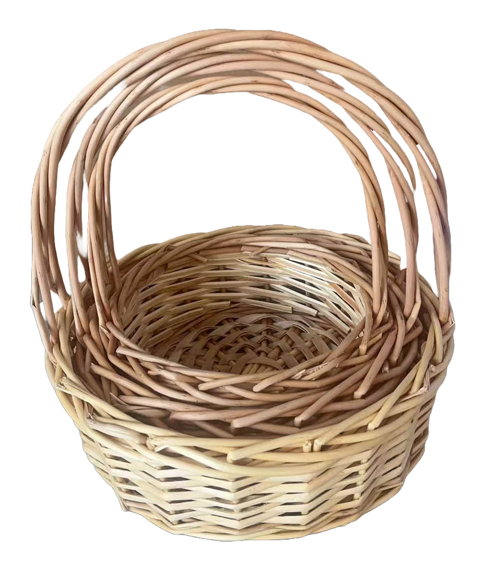 Set of 3 Natural Willow Baskets
