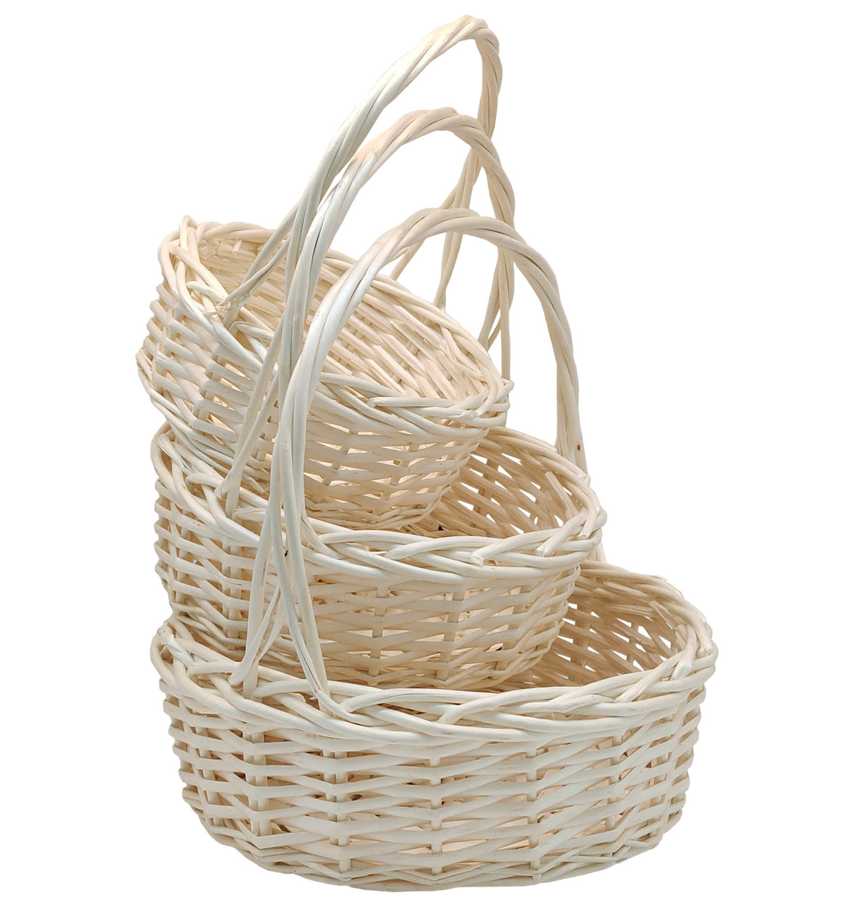 Set of 3 Natural Willow Baskets