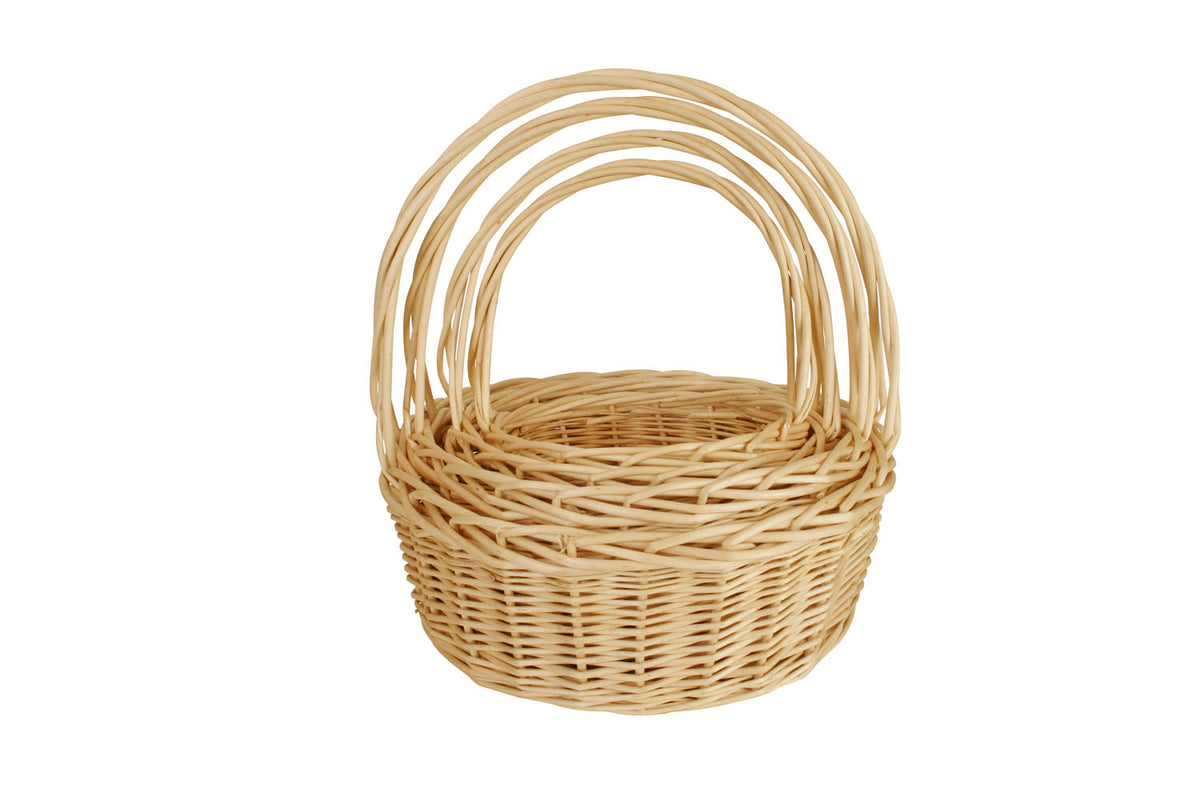 Set of 4 Natural Willow Baskets