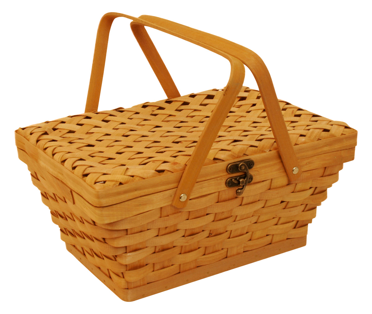 Picnic Basket  14&quot; Wood Chip