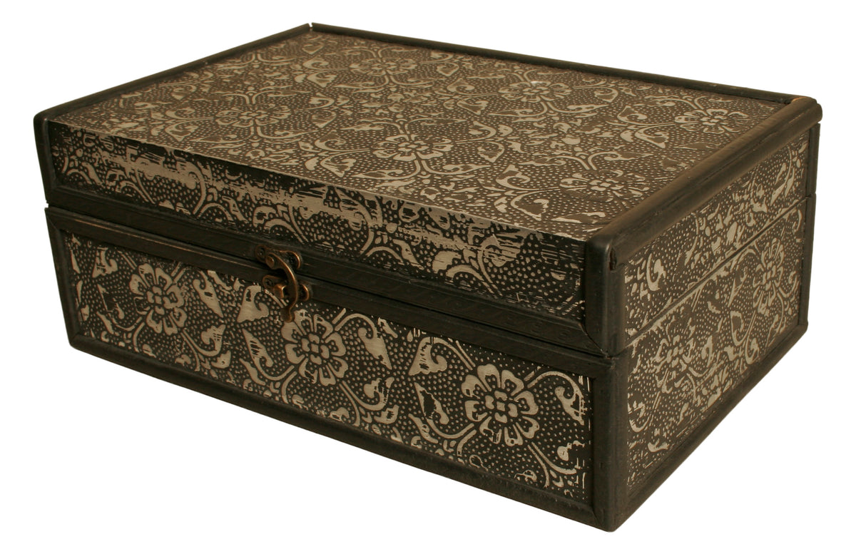 13&quot; Metal &amp; Wood Box