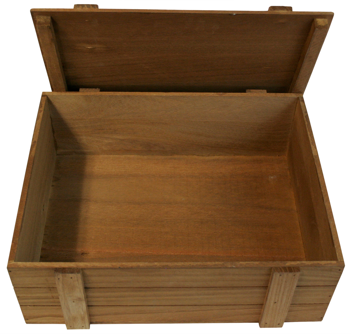 14&quot; Rustic Farmhouse Wood Crate w/Lid