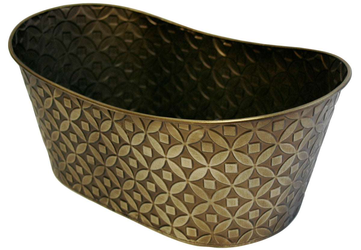 Double 6&quot; Gold Container w/Embossed Designs