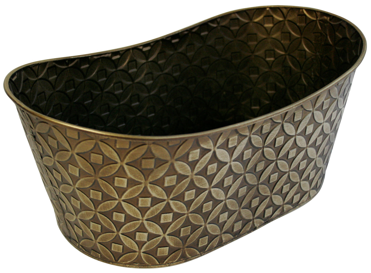 Double 6&quot; Gold Container w/Embossed Designs