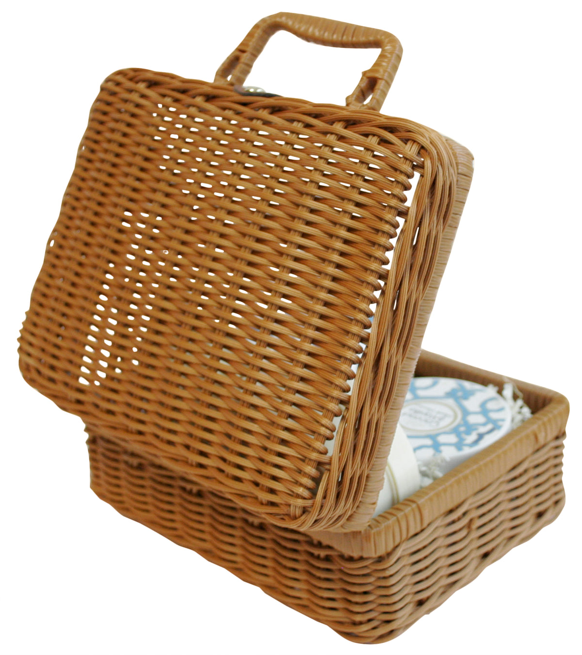 Food Safe Washable Wicker Picnic Basket Suitcase