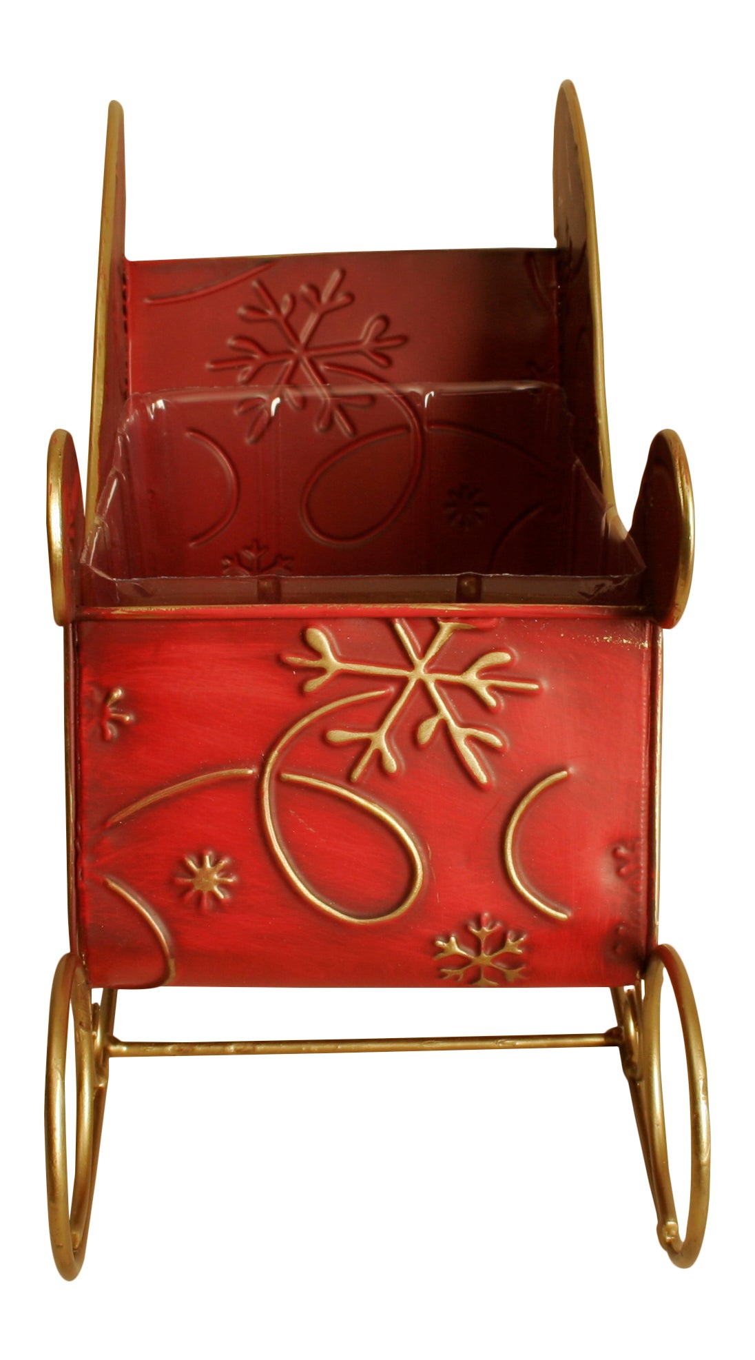 Novelty 12&quot; SM RED METAL SLEIGH