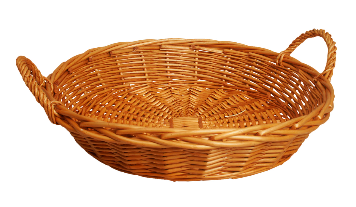22&quot; Round Honey Willow Basket