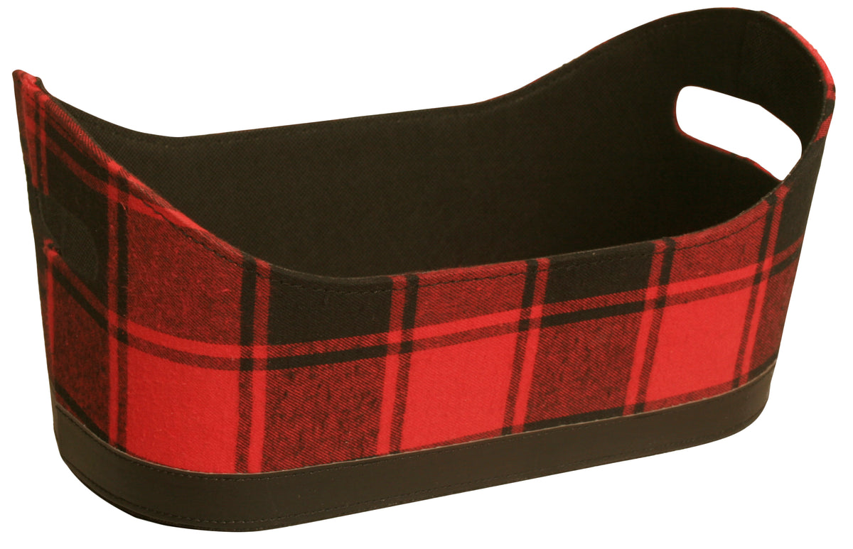 Red &amp; Black Buffalo Plaid Fabric Container