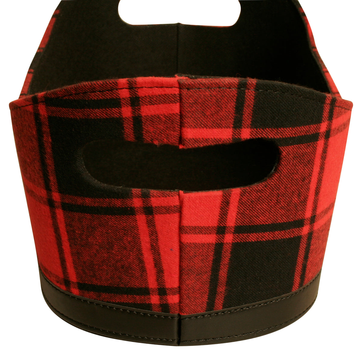 Red &amp; Black Buffalo Plaid Fabric Container