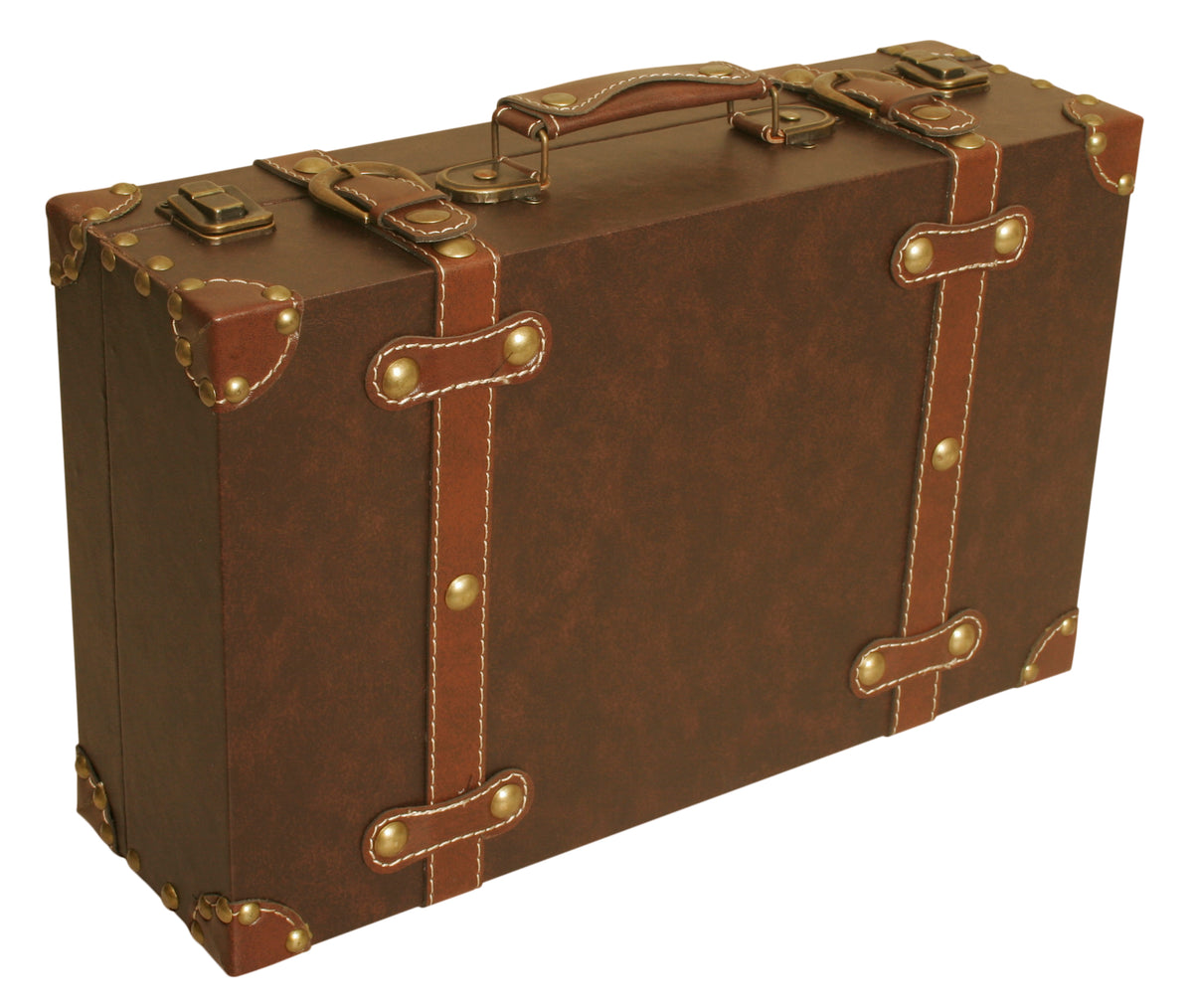 Suitcase Brown Faux Leather