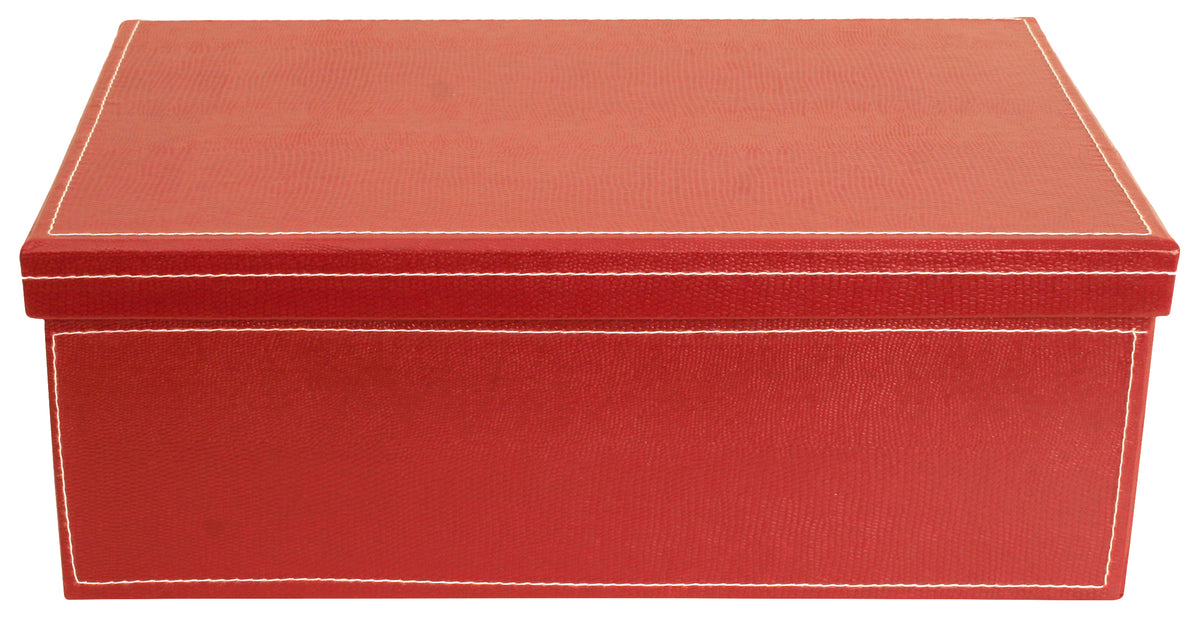 9.5&quot; Red Paperboard Box W/Lid