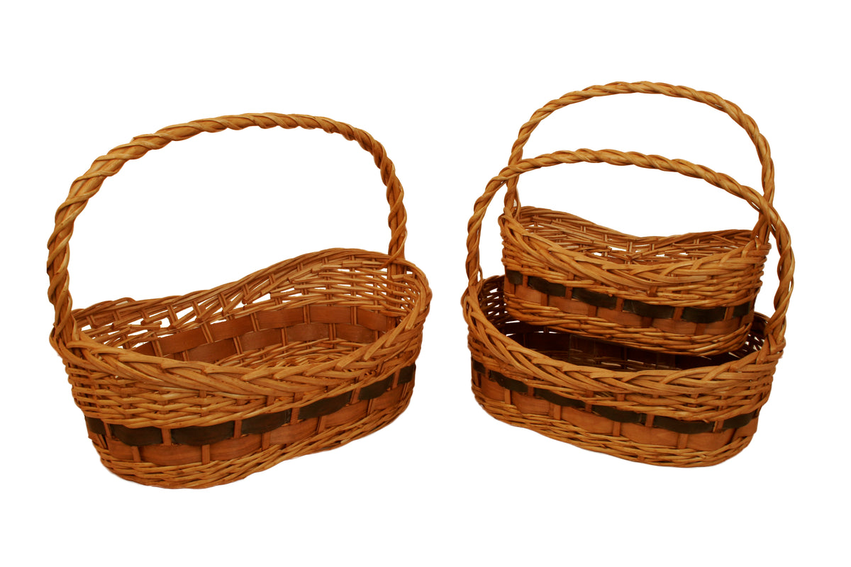 Set 3 Tuscana Woodchip Baskets LG