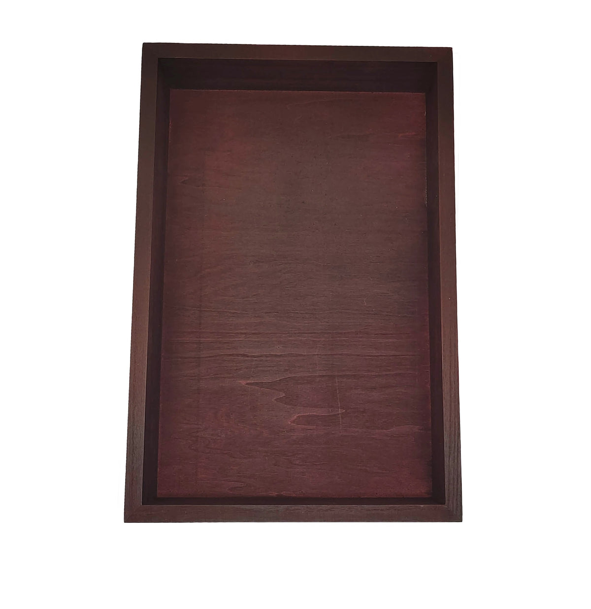 10" Dark Stained Wood Serving Tray