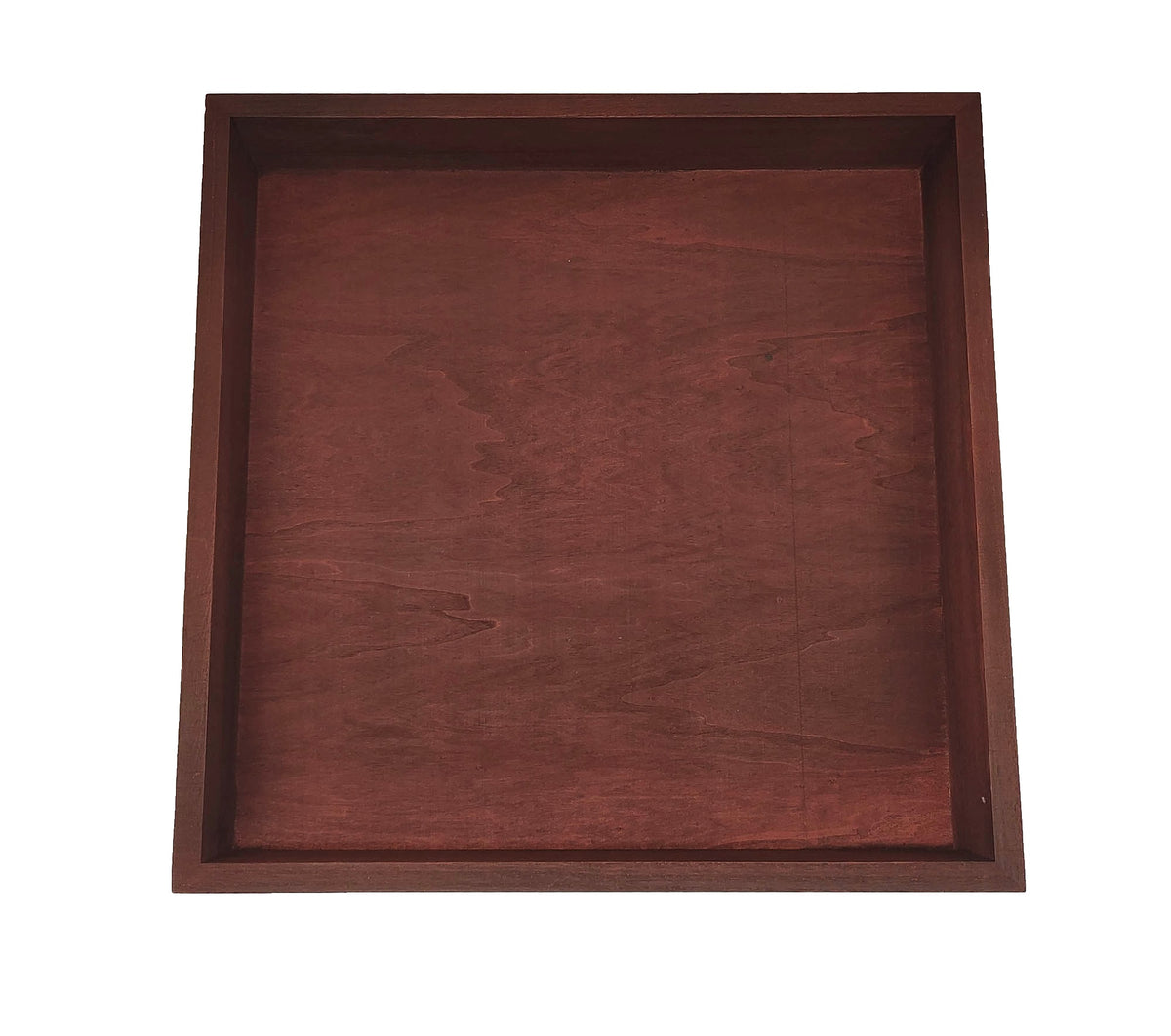 15" Dark Stained Wood Serving Tray