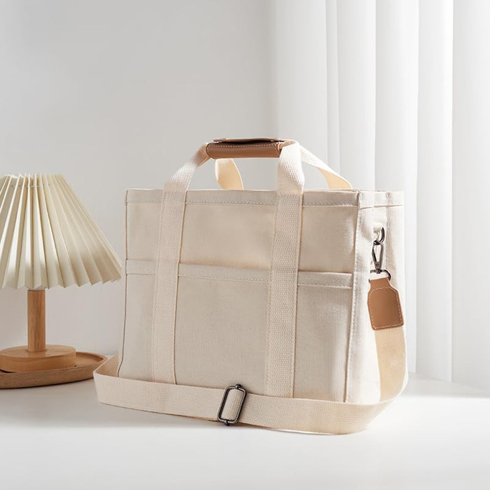 Canvas Diaper Bag in Black or White