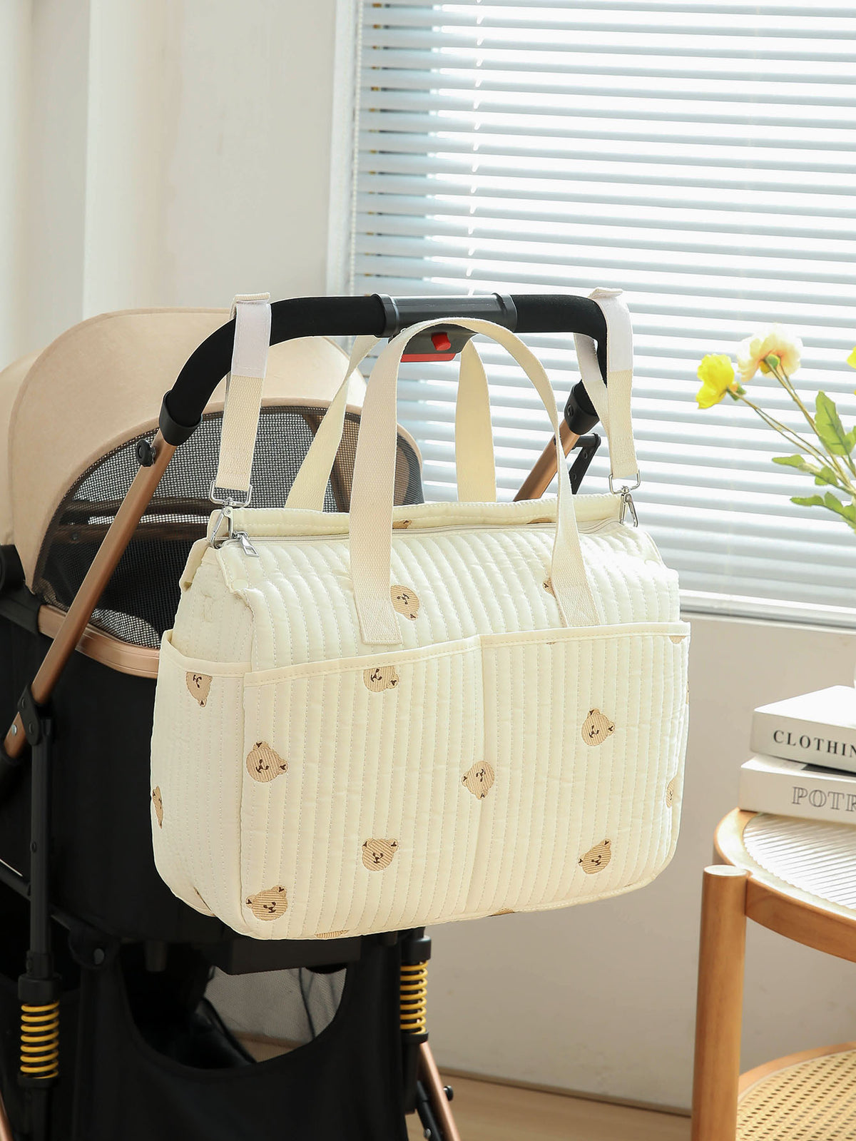 Diaper Bag w/Teddy Bears or Flowers