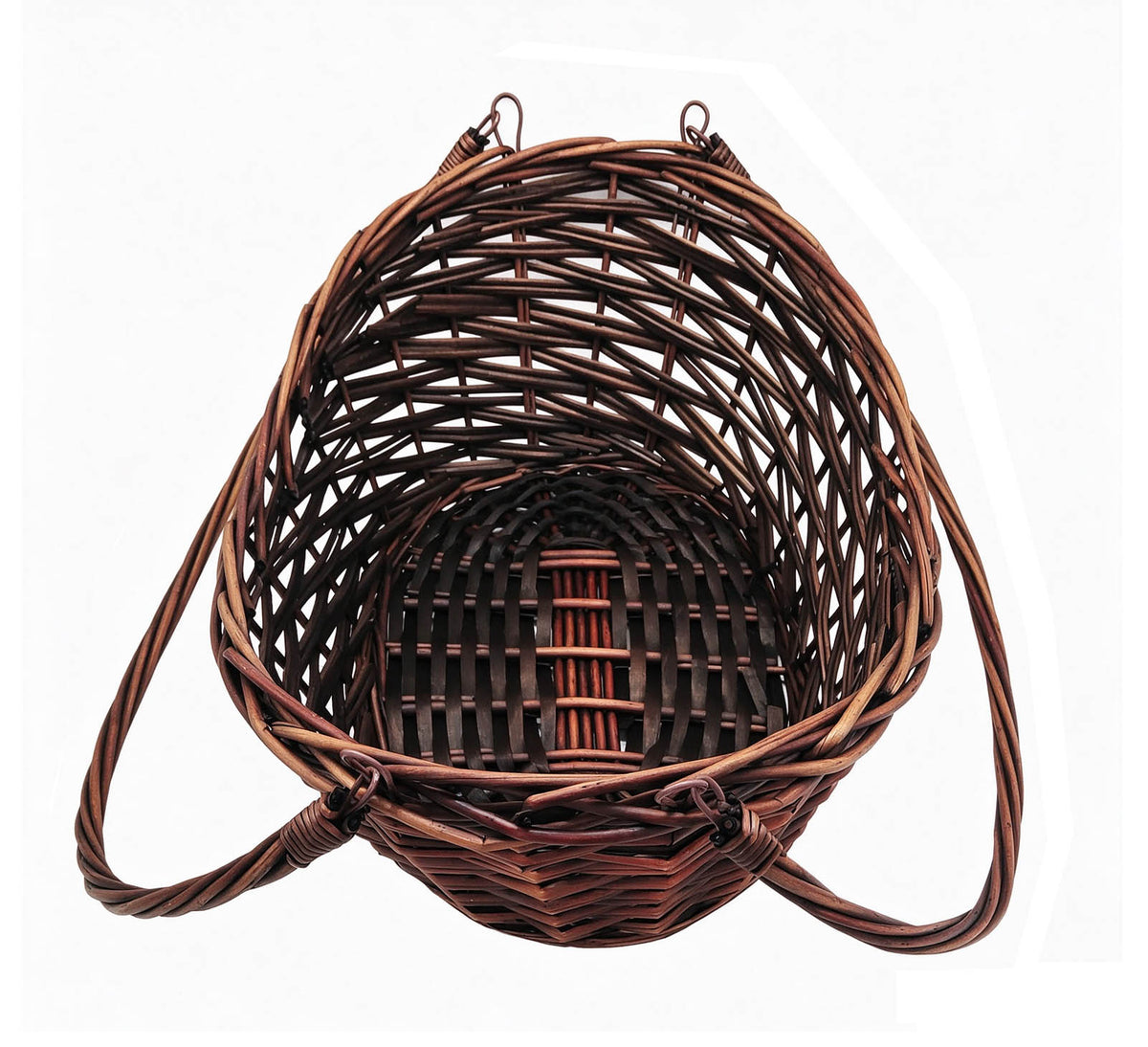 20" Brown Willow Basket w/Lengthwise Handles