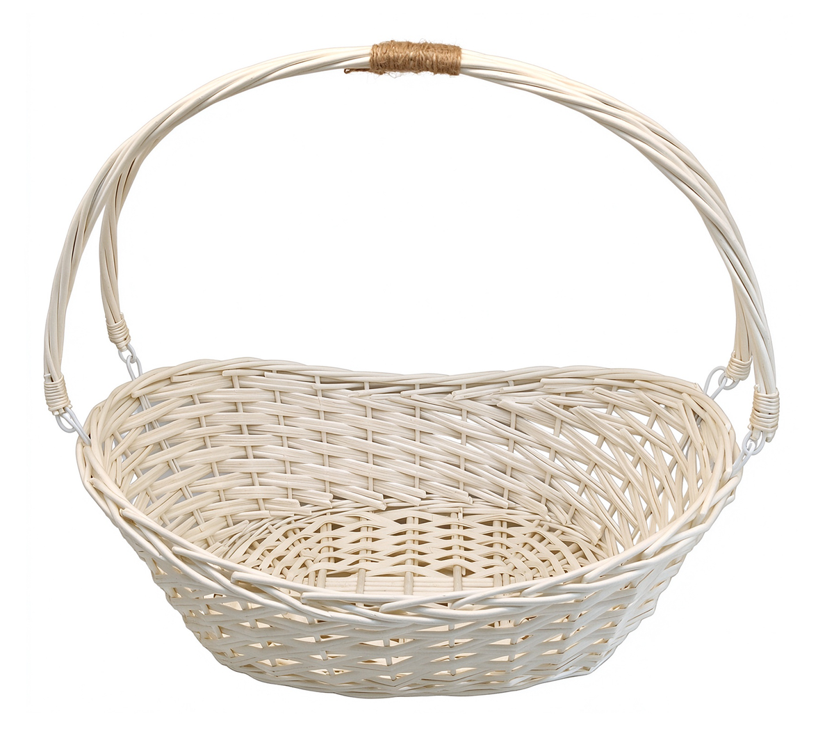 20" Natural Willow Basket w/Lengthwise Handles