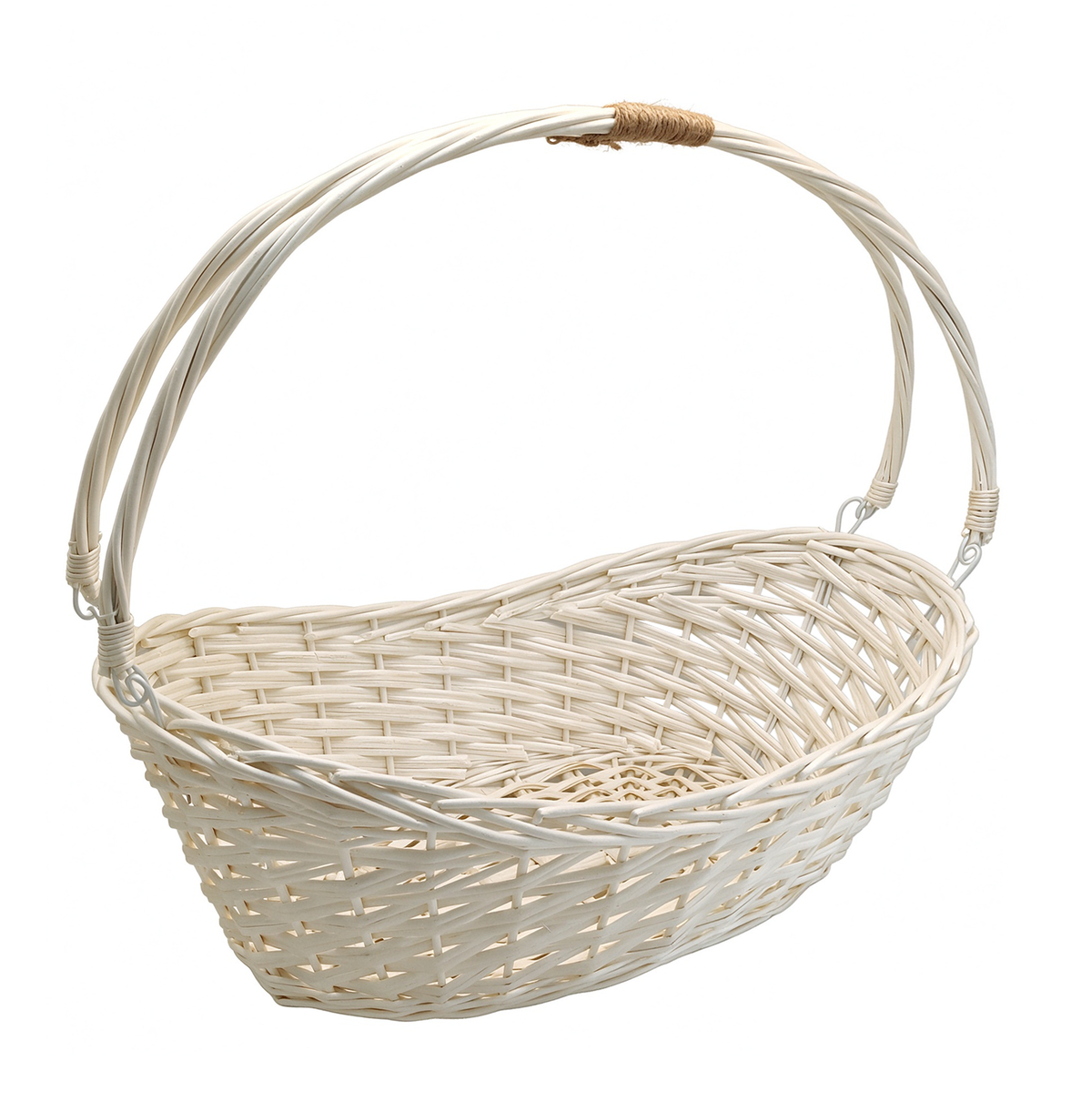 20" Natural Willow Basket w/Lengthwise Handles