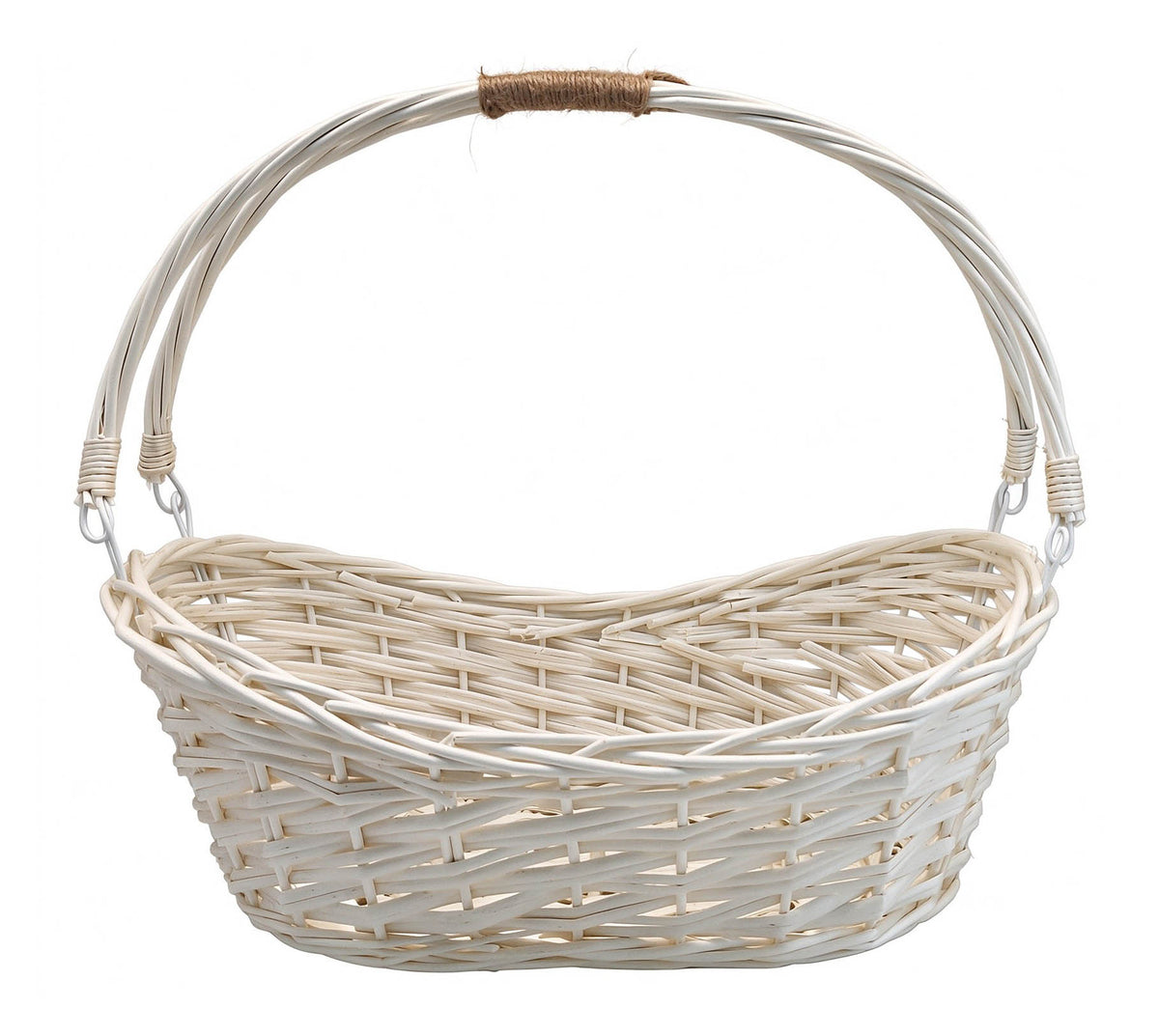 17" Natural Willow Basket w/Lengthwise Handles