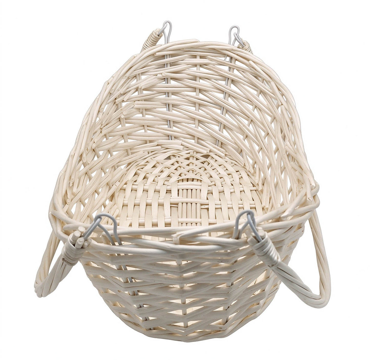 17" Natural Willow Basket w/Lengthwise Handles