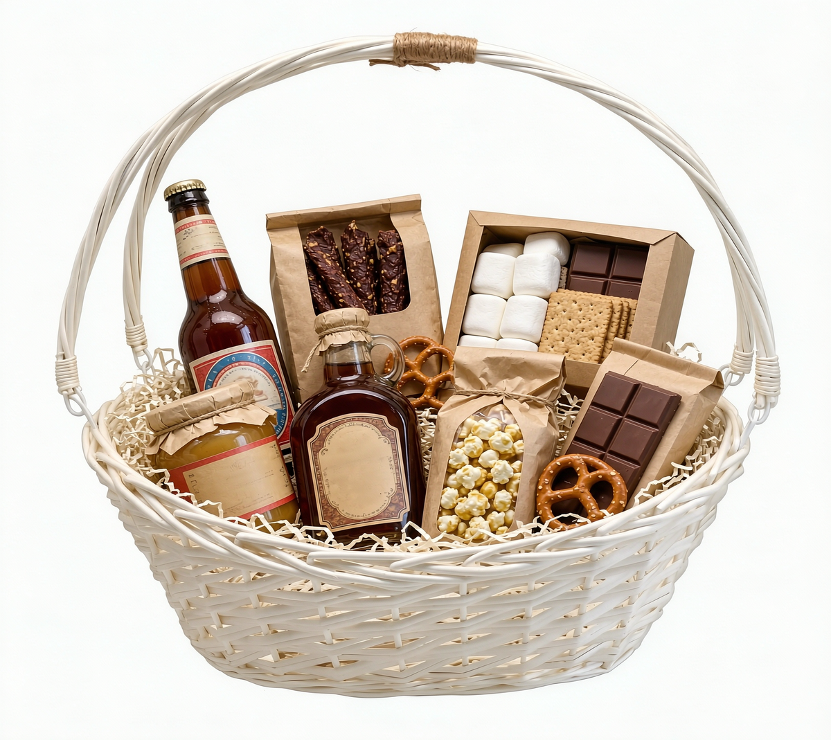 17" Natural Willow Basket w/Lengthwise Handles