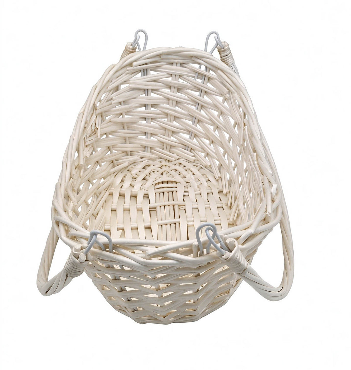 14" Natural Willow Basket w/Lengthwise Handles
