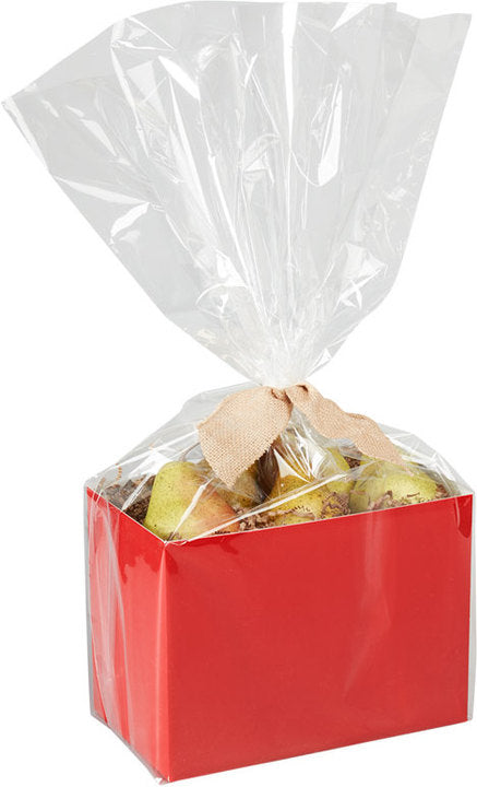 Clear Cello Basket Bag - Large