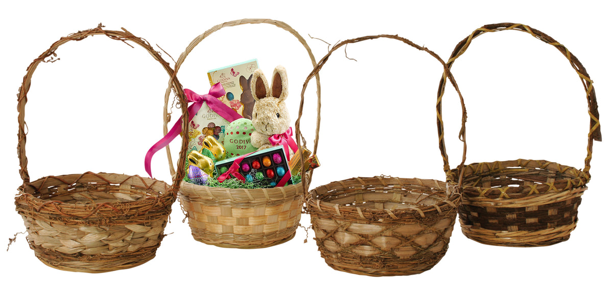 10&quot; Round Rustic Basket with Handle-Wald Imports