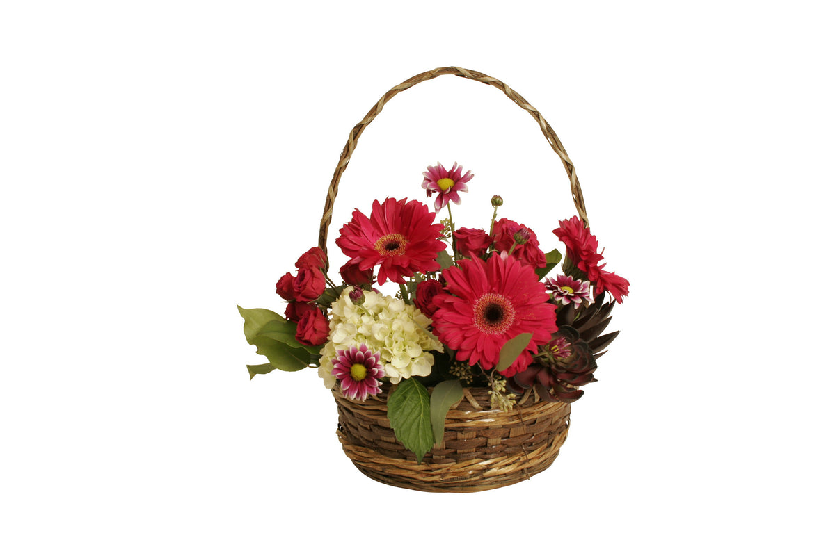 10&quot; Round Rustic Basket with Handle-Wald Imports