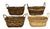 Rustic Double 4" Planter Basket Assortment-Wald Imports