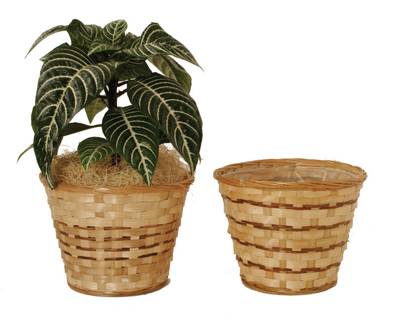 indoor plant pot basket 7" Bamboo Planter Assortment