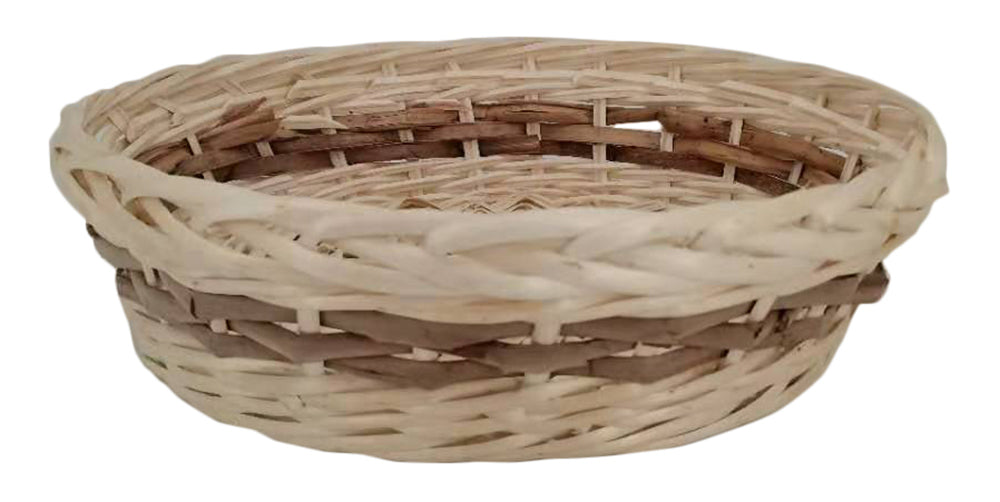 14&quot; Round Two-Tone Tray Basket