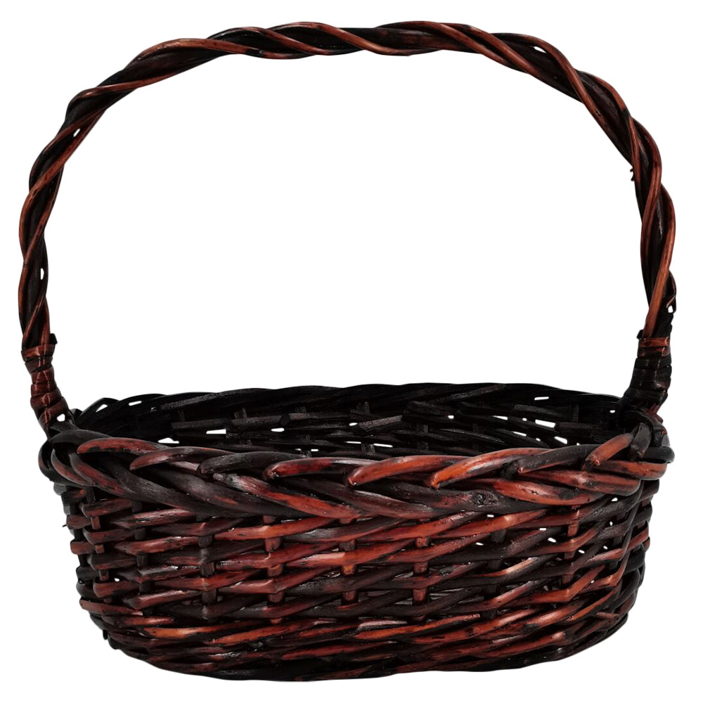 14&quot; Oval Dark Willow Basket