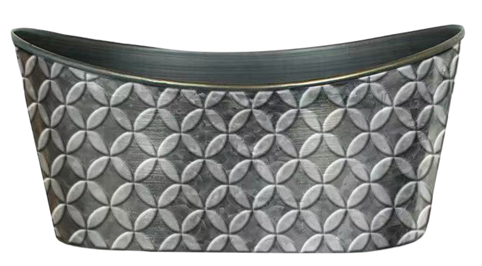 15&quot; Moroccan Container w/Embossed Designs