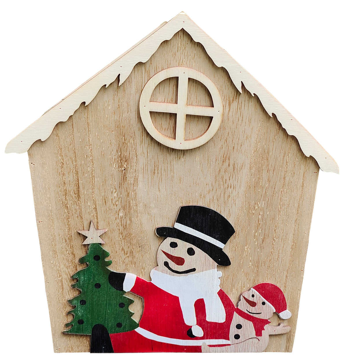 Novelty Wooden Holiday House Containers - 12 PACK