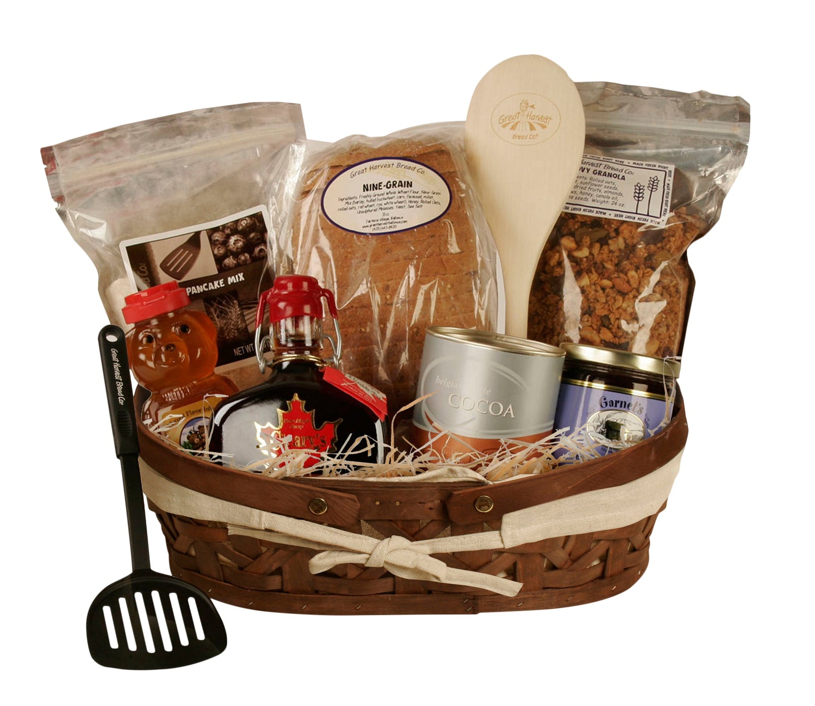 15" Stained Woodchip Basket w/Cloth Liner-Wald Imports