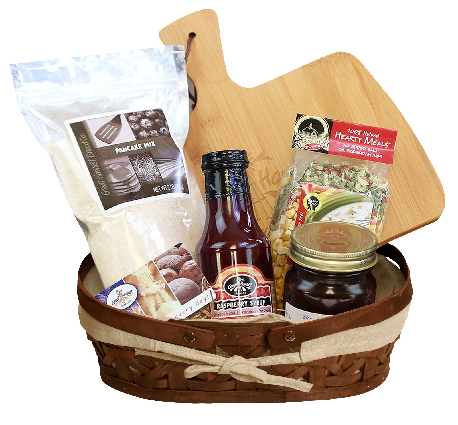 12" Stained Woodchip Basket w/Cloth Liner-Wald Imports