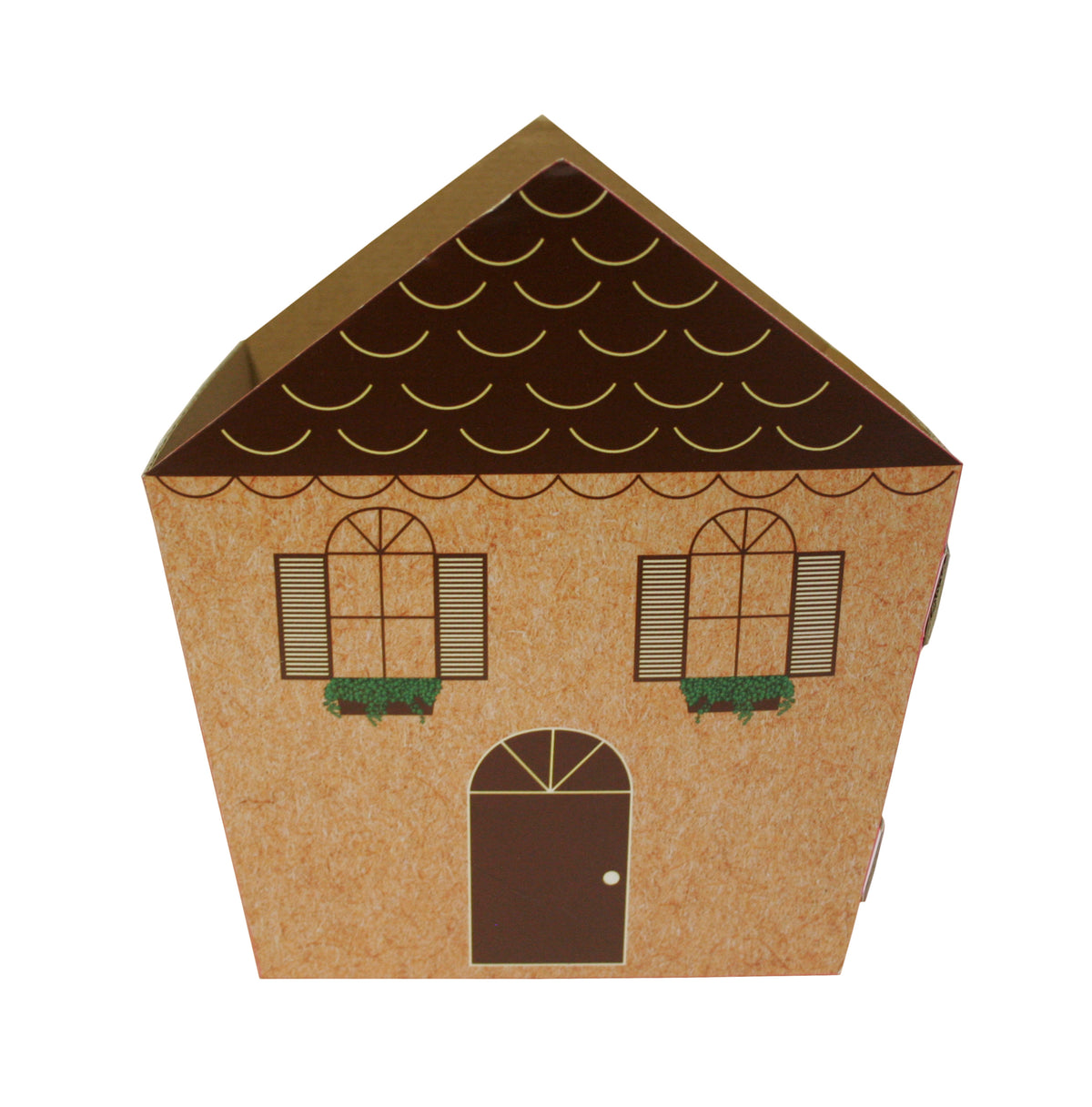 Novelty Paperboard Cottage House Containers - 12 PACK